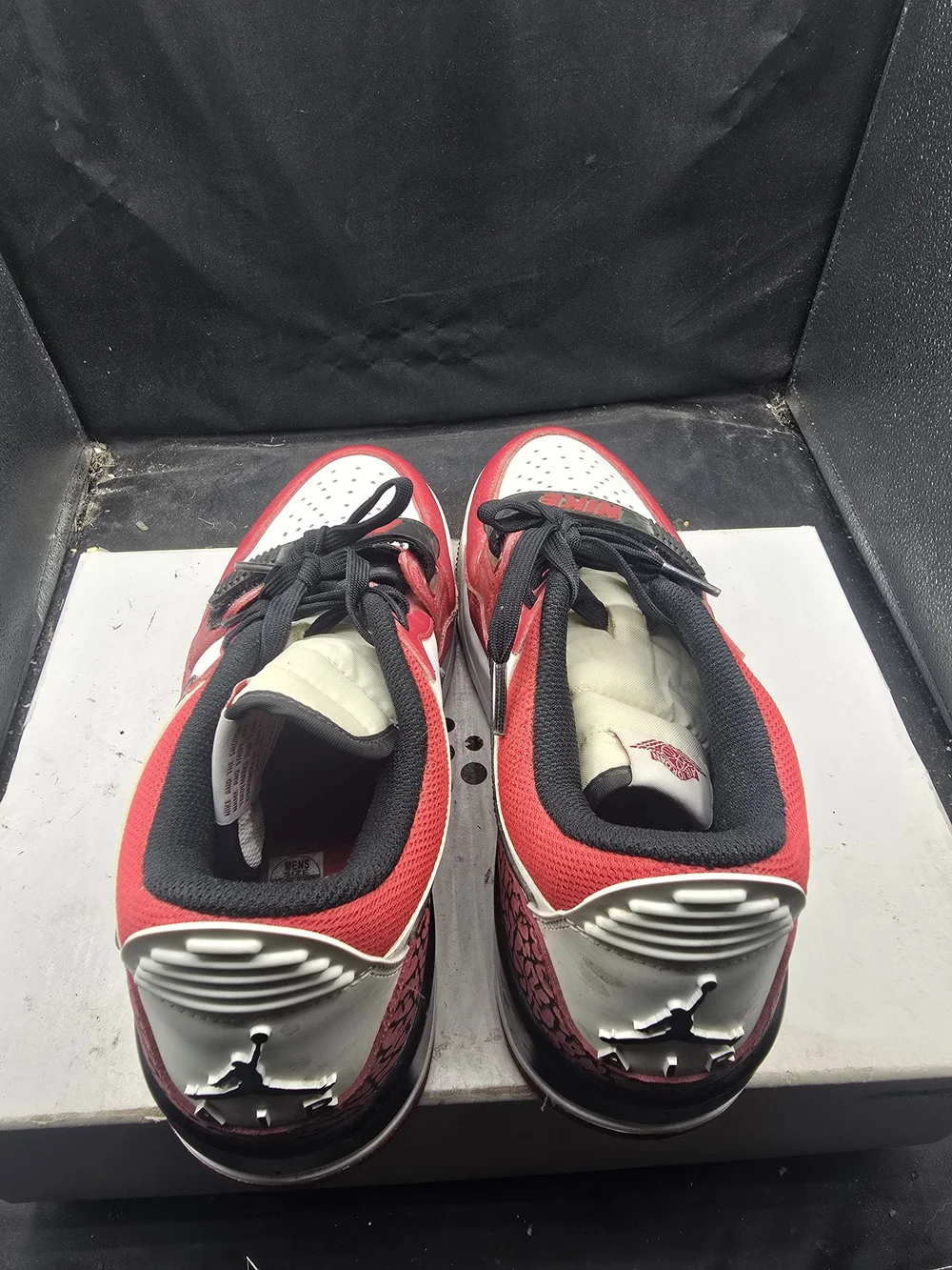 Jordan Low-Top Athletic Sneakers‎ in Red, White and Black